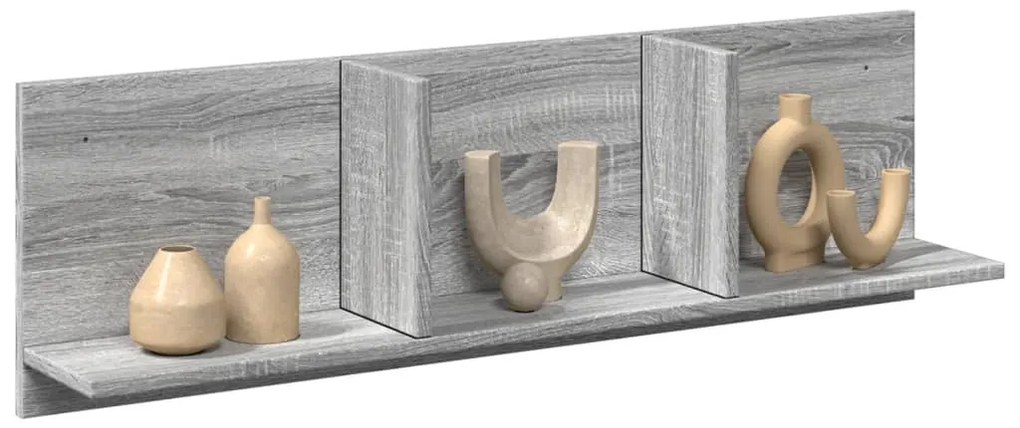 vidaXL Móvel de parede 100x16,5x30 cm deriv. de madeira cinza sonoma