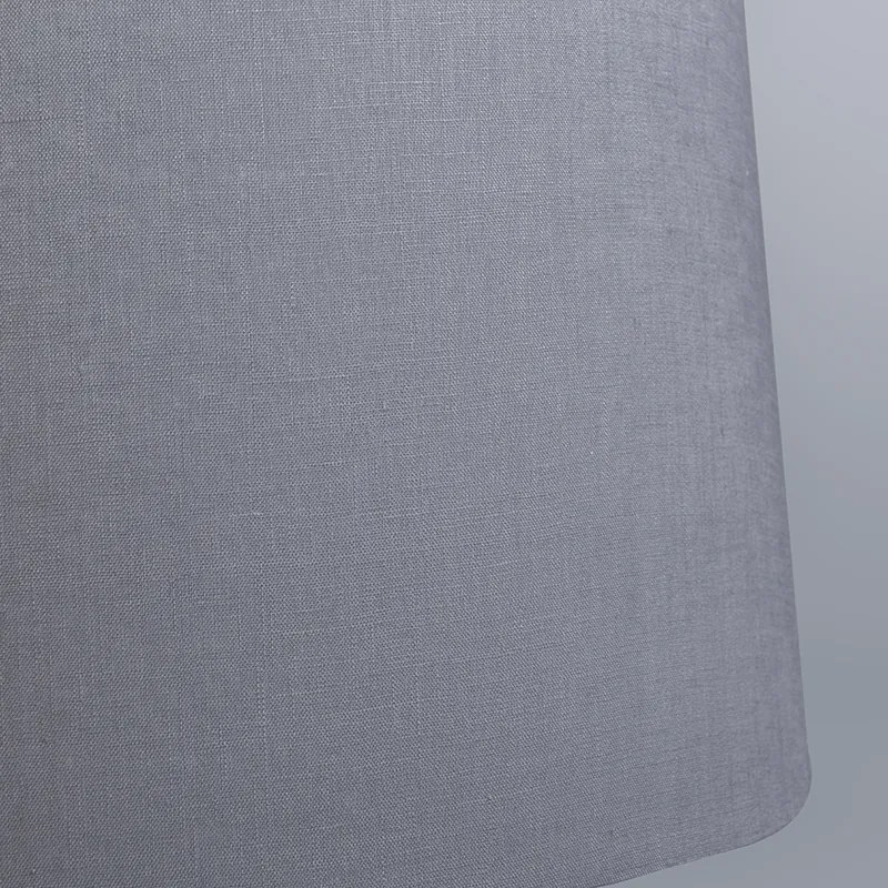 Abajur de linho cinzento escuro 45 cm