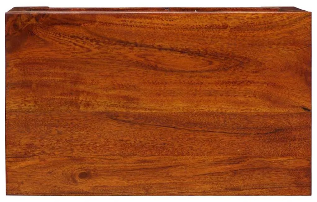 Caixa de Armazenamento Castanho Mel 50x30x40 cm Madeira Sólida de Acác