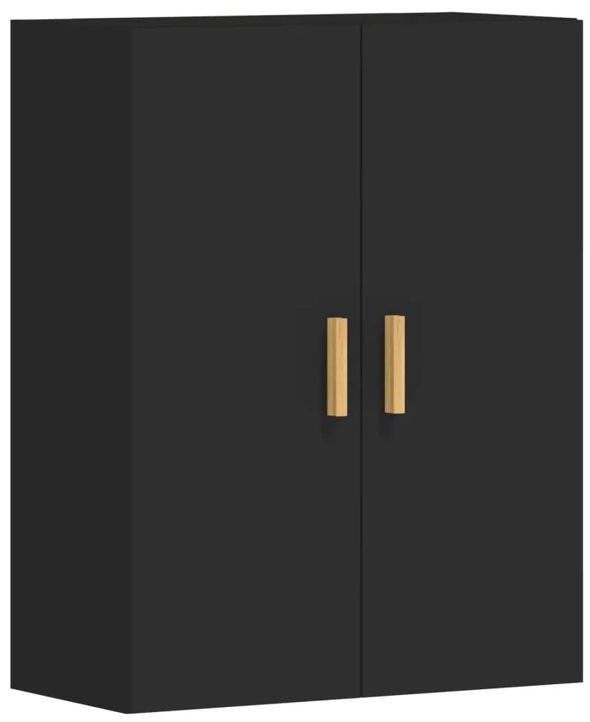 Móveis de parede 2 pcs derivados de madeira preto