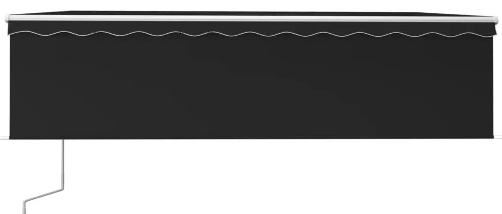 Toldo automático com estore/LED/sensor de vento 5x3 m antracite