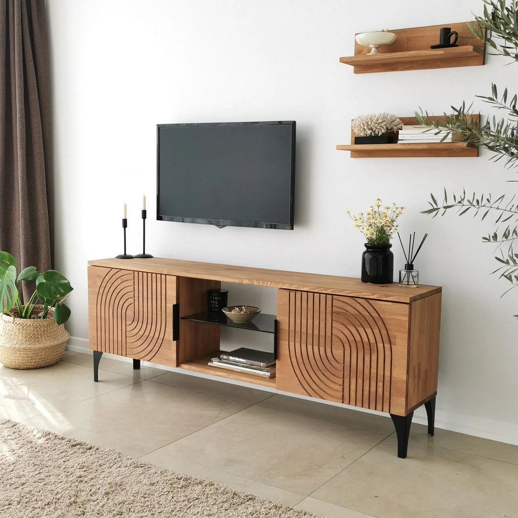 Unidade de TV Lidya – Carvalho – Largura: 150 cm Altura: 40 cm Profund
