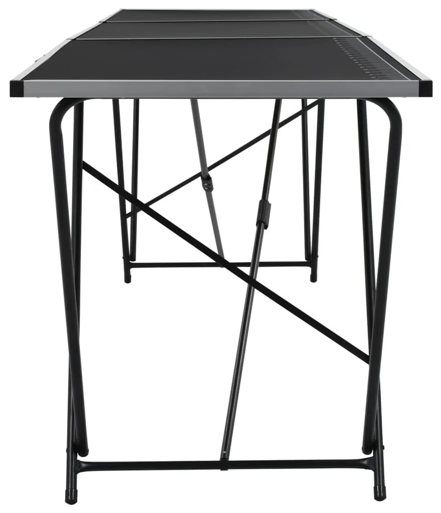 Mesa/bancada de trabalho dobrável MDF e alumínio 300x60x78 cm
