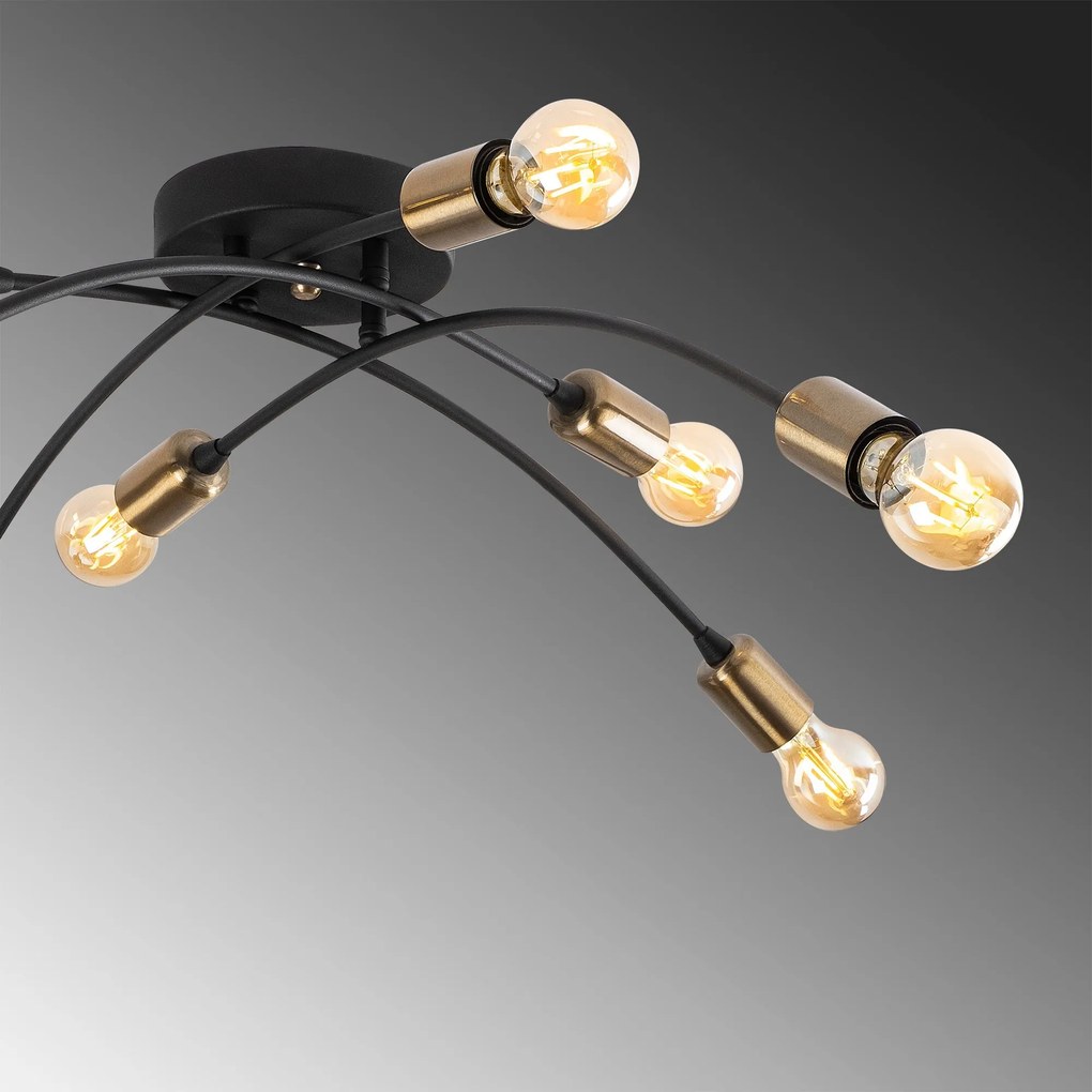 Candeeiro Chandelier Banana – Preto – 79 x 79 cm
