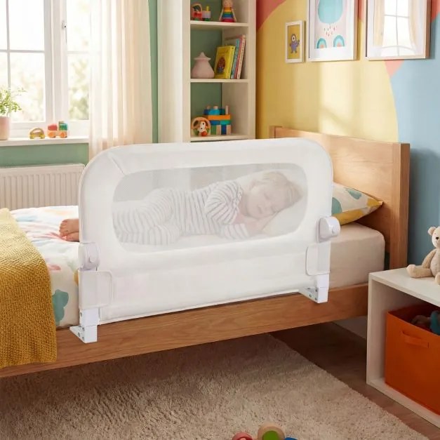 Barreira dobrável para camas infantis, altura ajustável com 80 x 30 x 60 cm, com capa removível em tecido Oxford, base em U, com correia e fivela, Bra