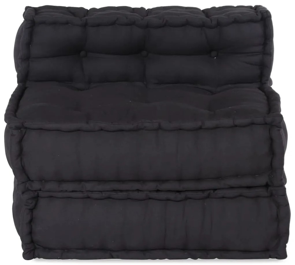 Pufe modular 70x70x54 cm tecido antracite