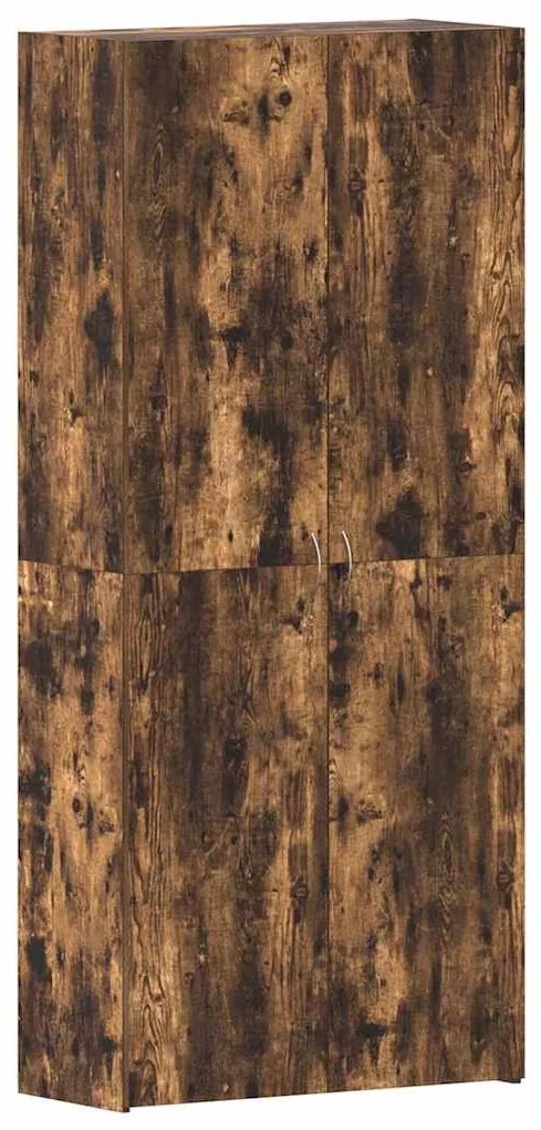 Armário para Sapatos Carvalho Fumado 80x35,5x180 cm Madeira de Engenha