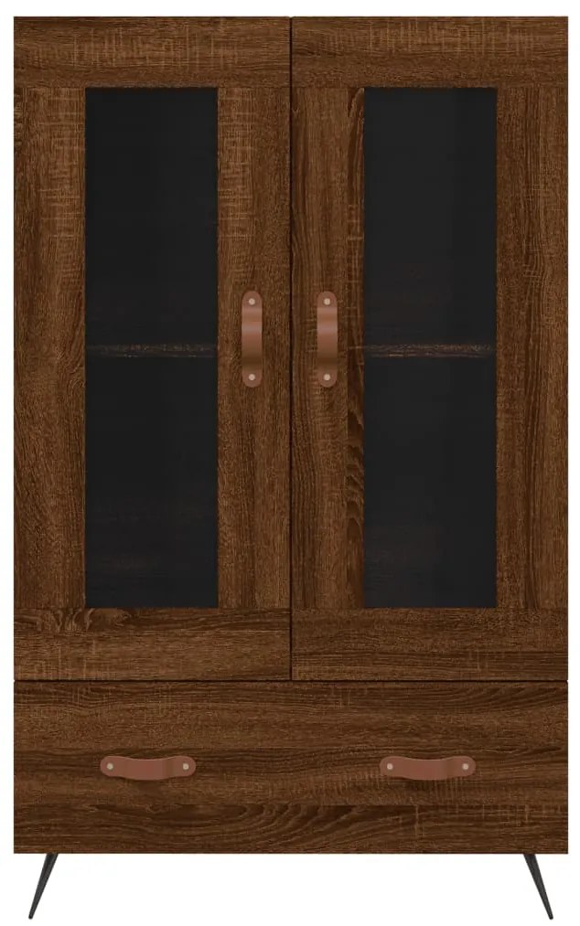 Armário alto derivados madeira 69,5x31x115 cm carvalho castanho