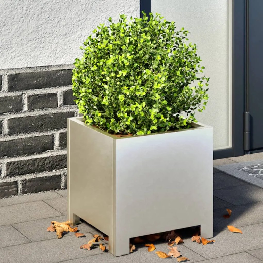 vidaXL Vaso/floreira de jardim 30x30x30 cm aço inoxidável