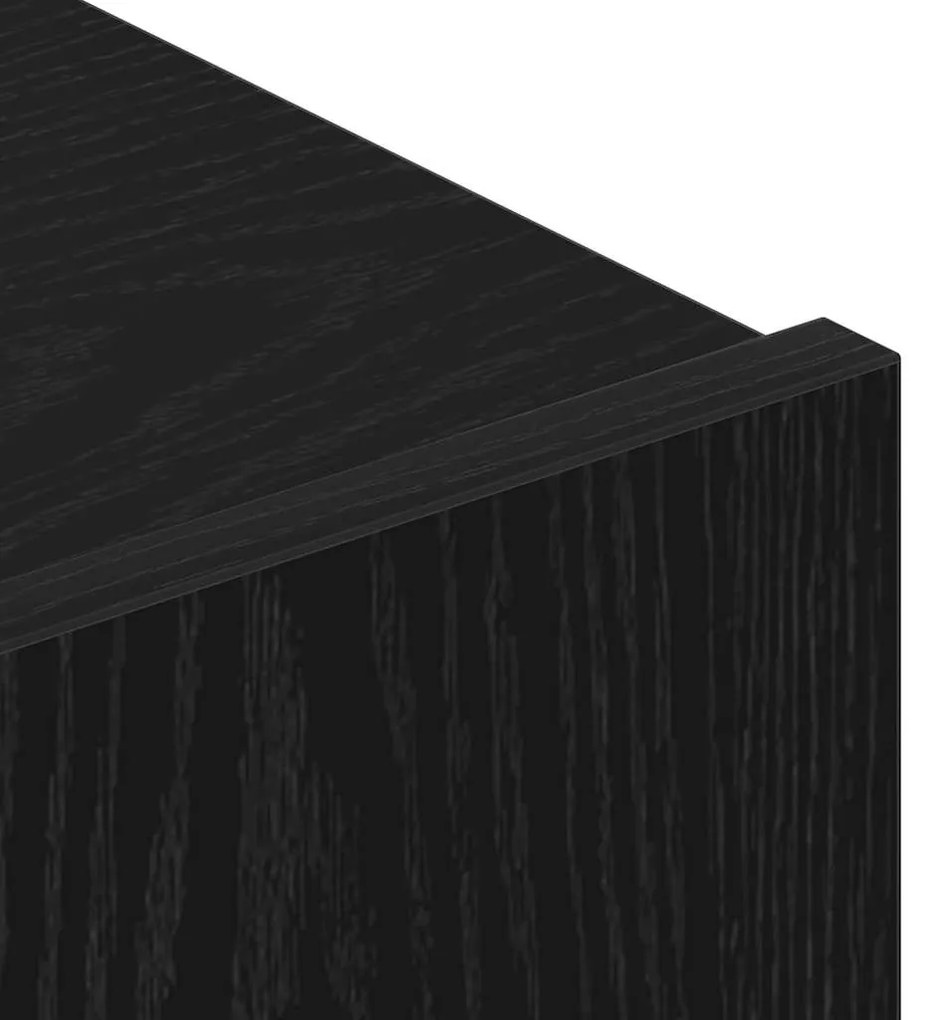Conjunto de Armário para TV de 4 Peças Montado na Parede - Preto Carva