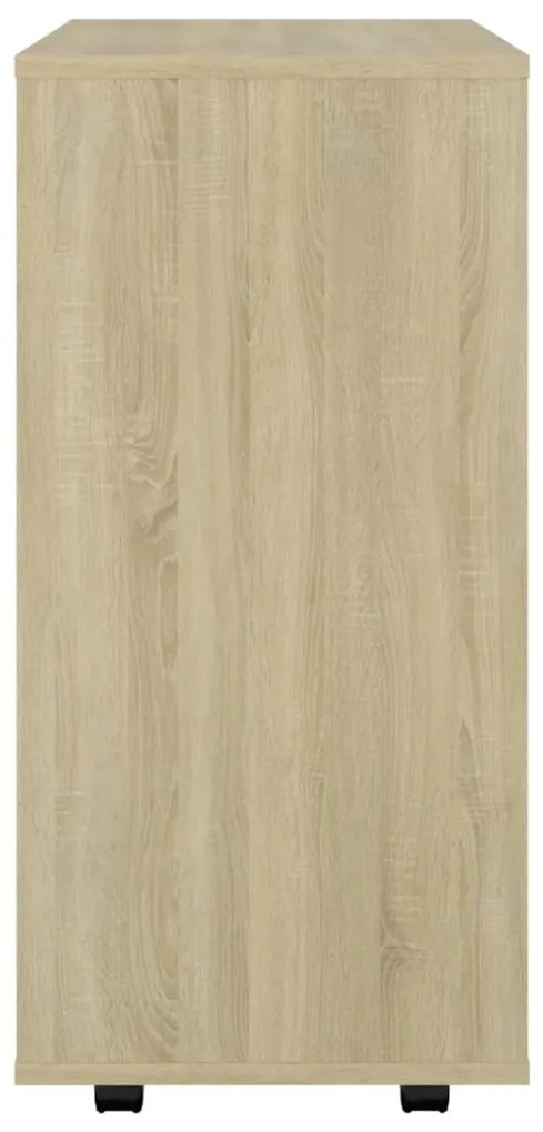 Móvel com rodas 60x35x75 cm derivados madeira carvalho sonoma