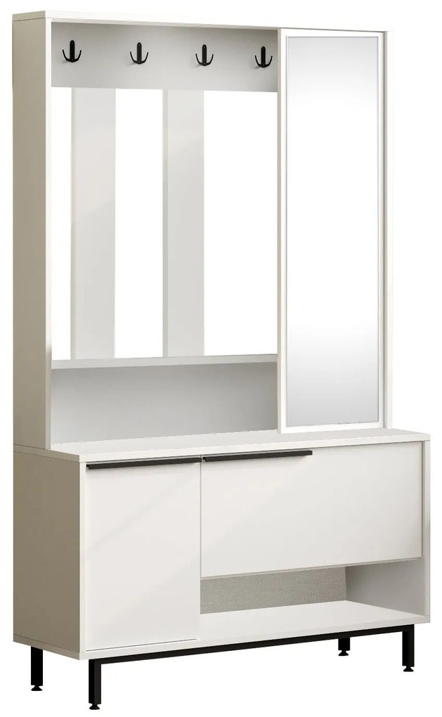 Hall Stand ON11 – Branco – 102,2 x 178,2 x 35,5 cm