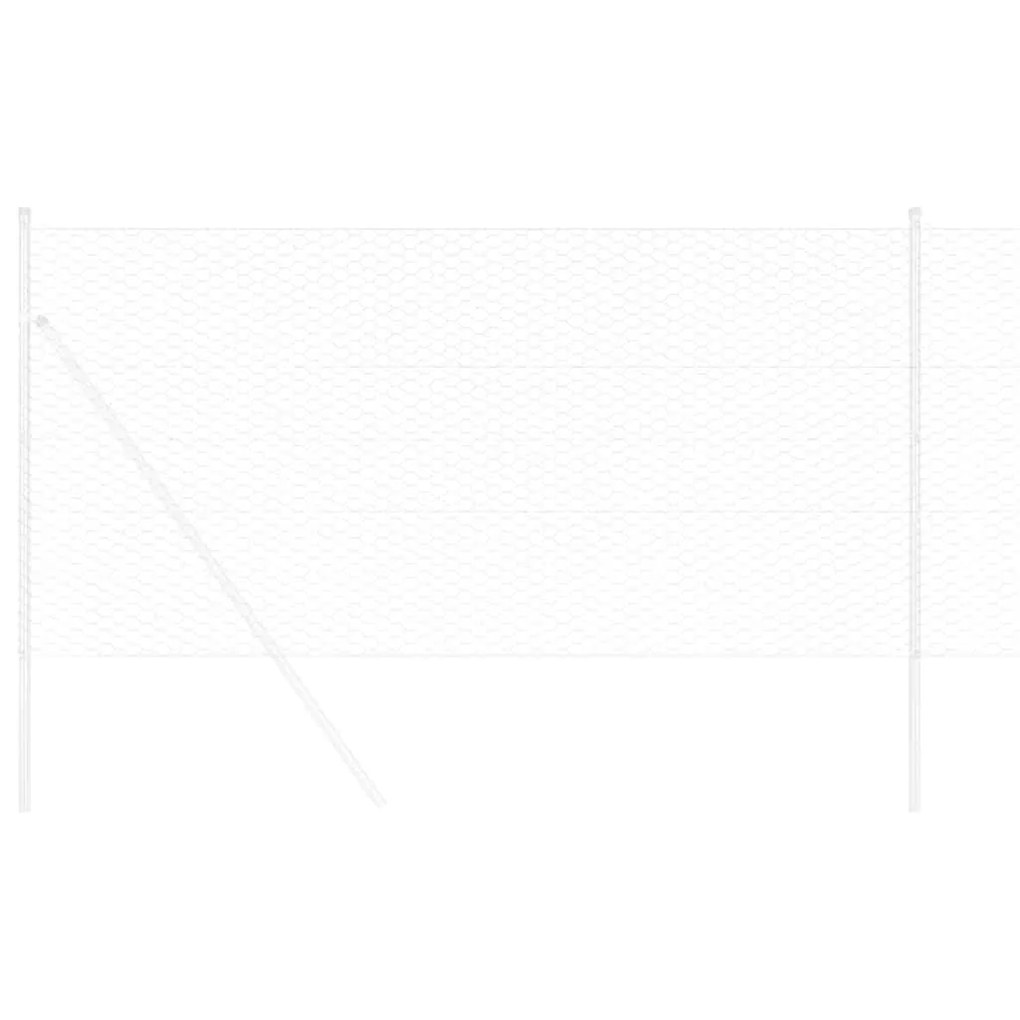 Cerca Hexagonal Cinza Prateado 1.4 x 25 m Aço galvanizado