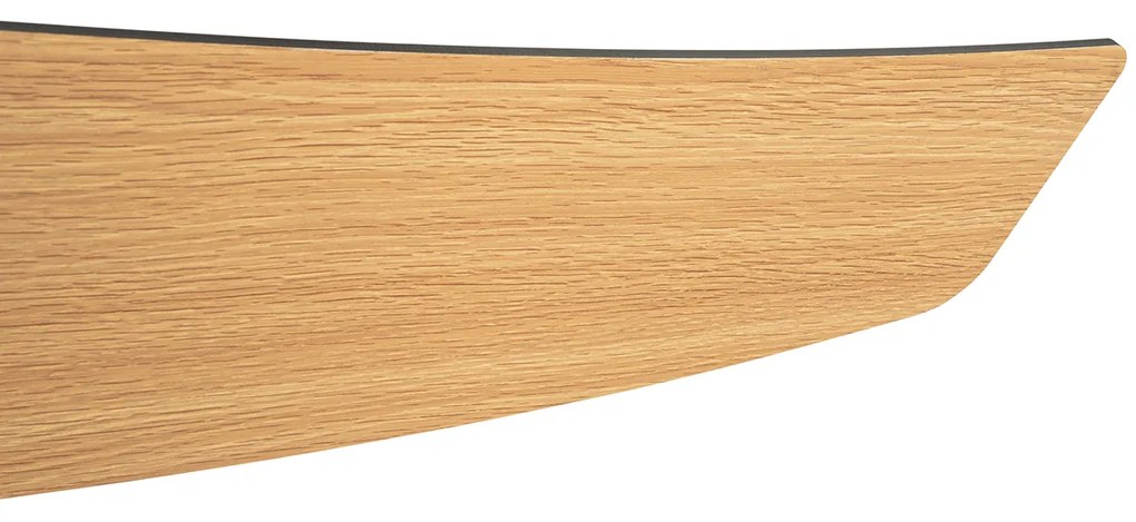 Ventilador de teto inteligente preto com impressão de madeira 132cm incl. LED regulável com controle remoto - Cool Moderno