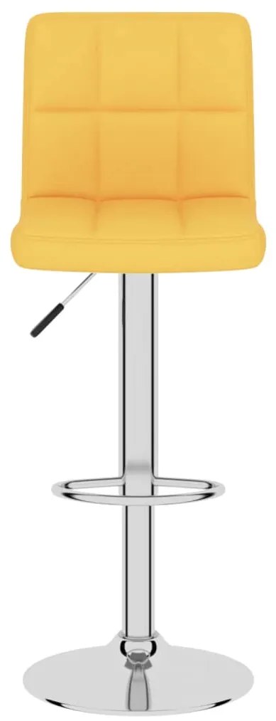 Bancos de bar 2 pcs tecido amarelo mostarda
