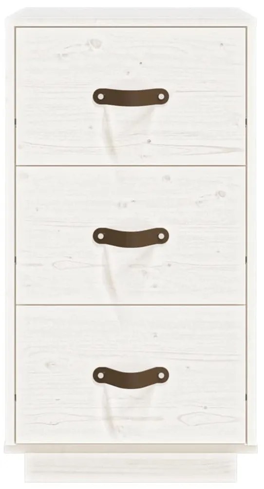Mesas de cabeceira 2pcs 40x40x75 cm pinho maciço branco