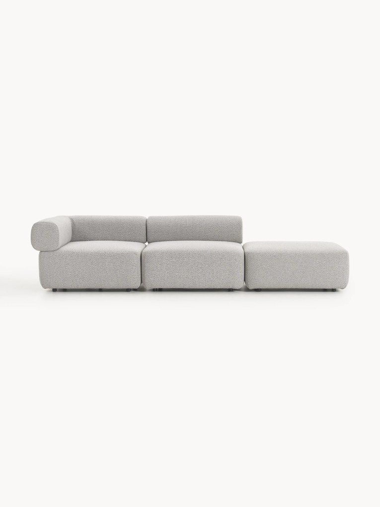 Pufe modular em bouclé Anton