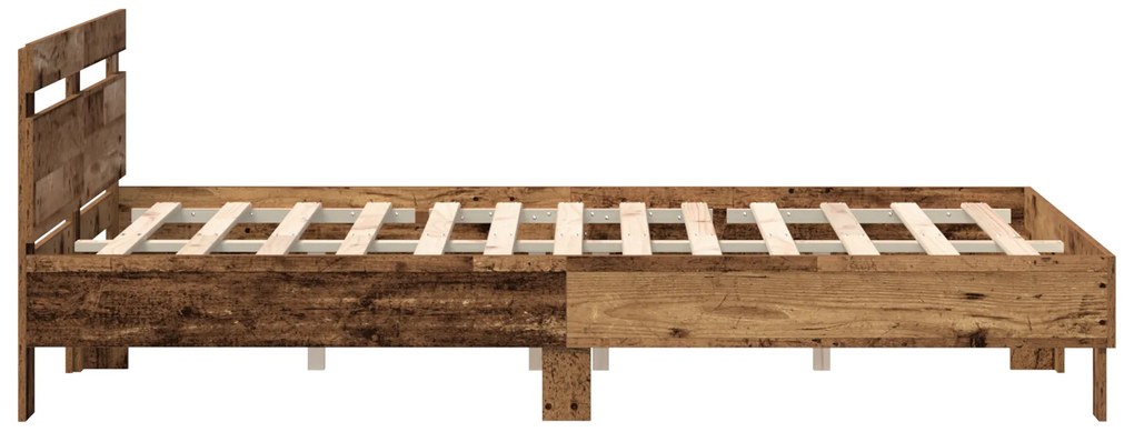 Estrutura de Cama de Madeira Madeira Recuperada 140 x 190 cm