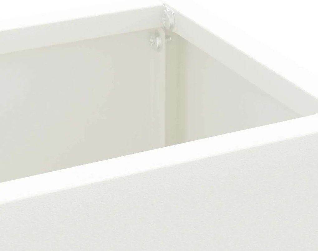 Suporte de Guarda-Chuva Branco, 28x12x41 cm, Feito de Aço