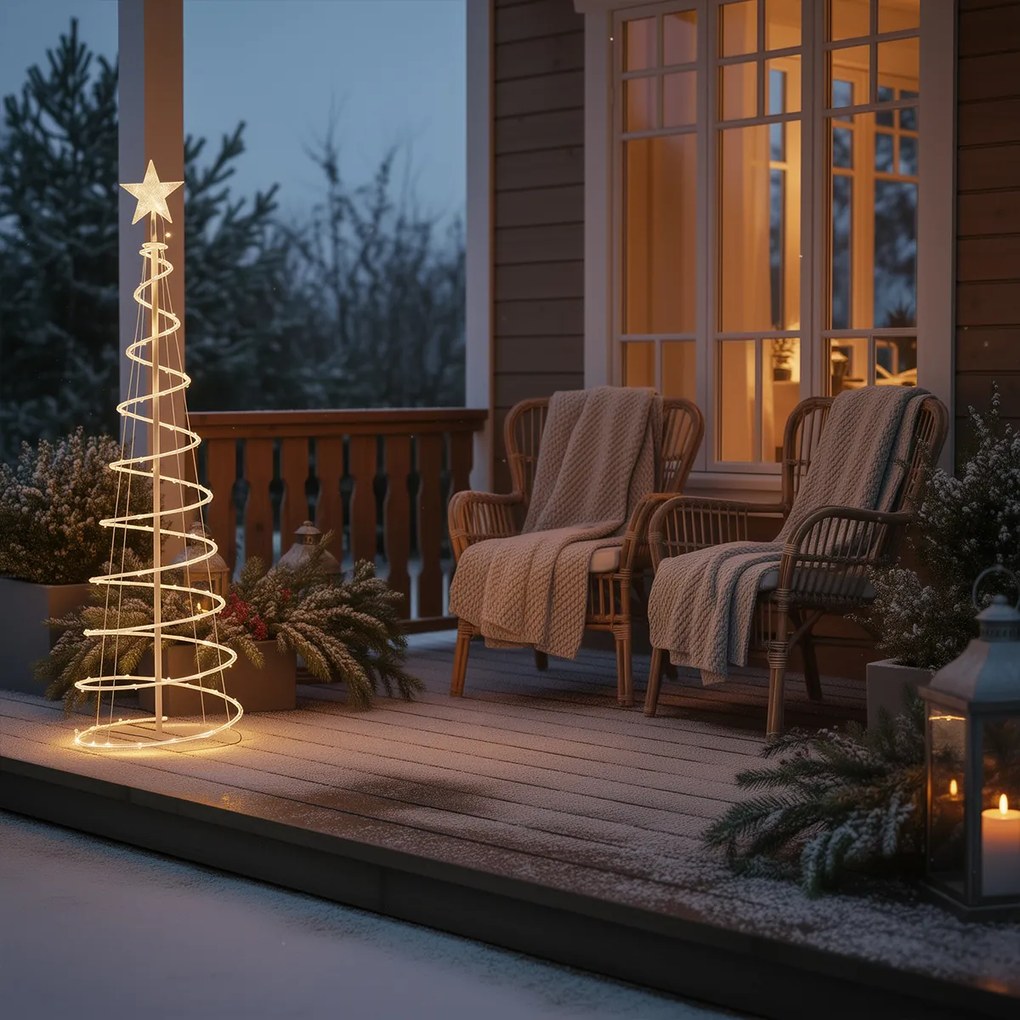 Árvore de Natal branca incluindo LED IP44 - Puno