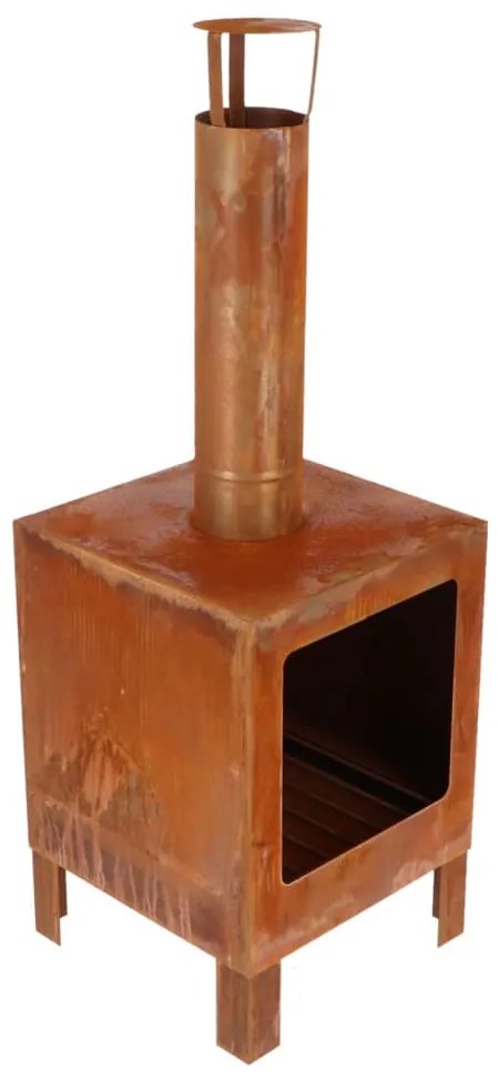 Fogão de terraço S cor de ferrugem
