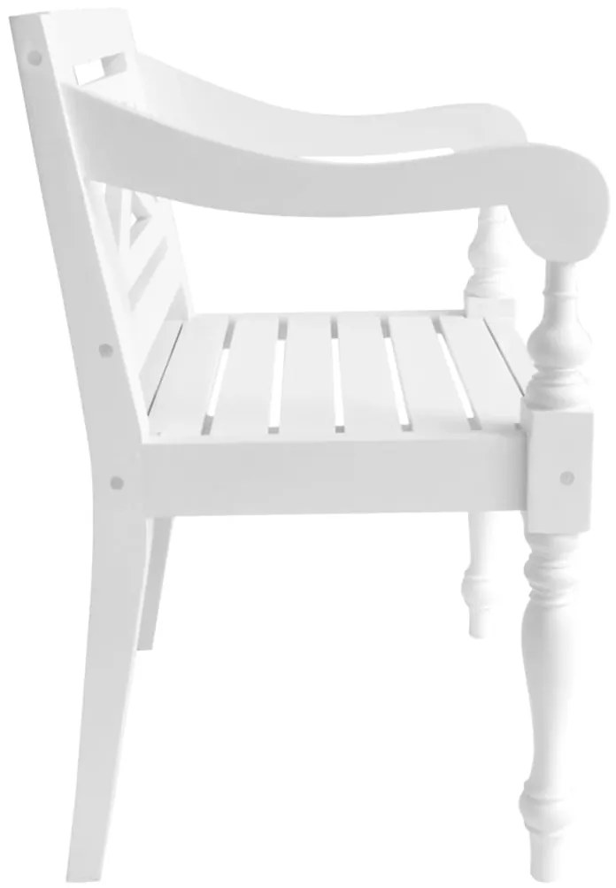 Cadeiras Batávia 2 pcs madeira de mogno maciça branco