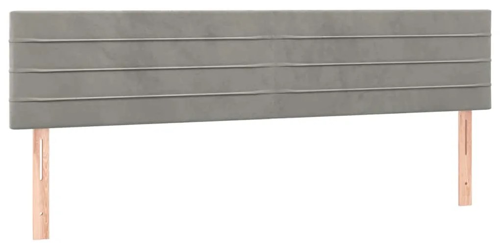 Cama boxspring com colchão 120x190 cm veludo cinzento-claro