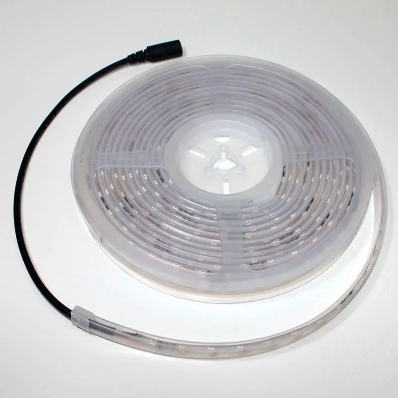 Fita de LED de cor única SMD5630, DC24V DC, 5m (70 Led/m) - Sensor de temperatura, 75W, IP67, Branco Frio