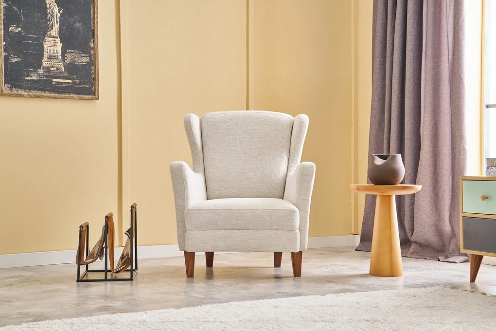 Cadeira Wing Lola Prestij – Creme – 77x98x80 cm