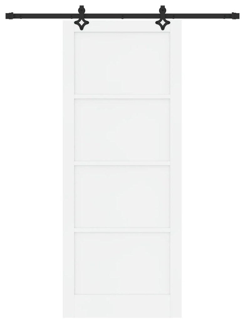 Porta Deslizante vidaXL com Conjunto de Hardware Branca 93x232 cm Made