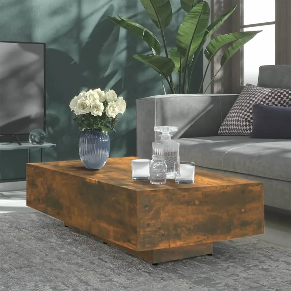 Mesa de centro 100x49,5x31 cm derivados madeira carvalho fumado