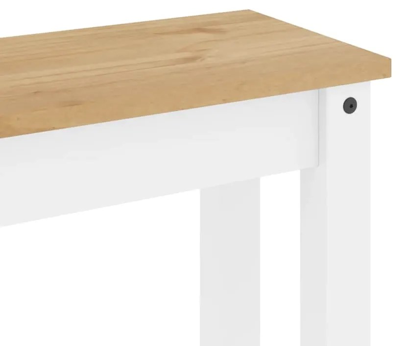 3 pcs conjunto de jantar Panama madeira pinho maciça branco