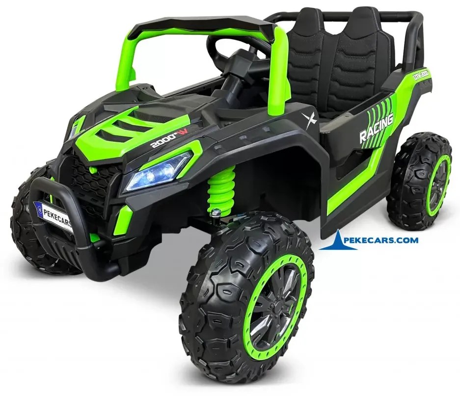 Carro elétrico para crianças Beach Buggy Racing 12V 2.4G Verde