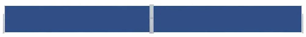 Toldo lateral retrátil para pátio 170x1200 cm azul