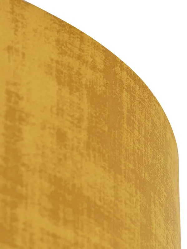 Abajur de veludo dourado 50/50/25
