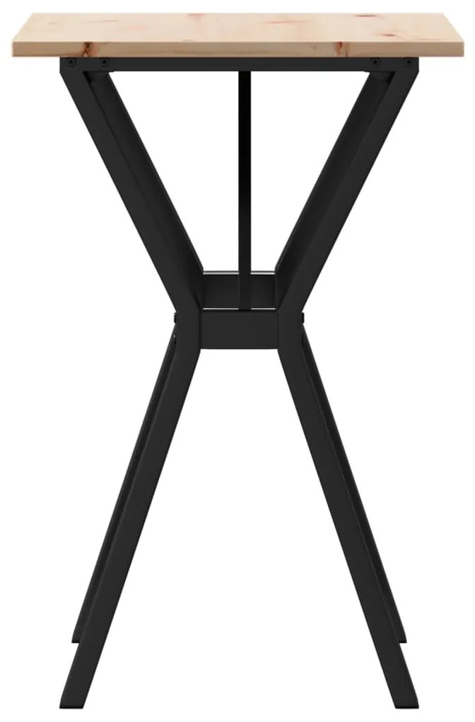 Mesa de jantar estrutura em Y 50x50x75 cm pinho e aço