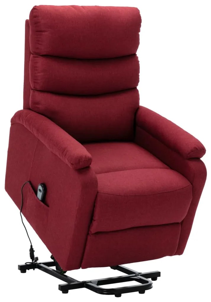 Poltrona elevatória tecido vermelho tinto