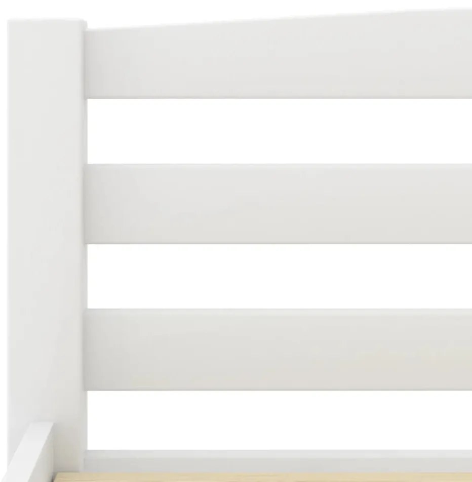 Estrutura de cama em pinho maciço 180x200 cm branco
