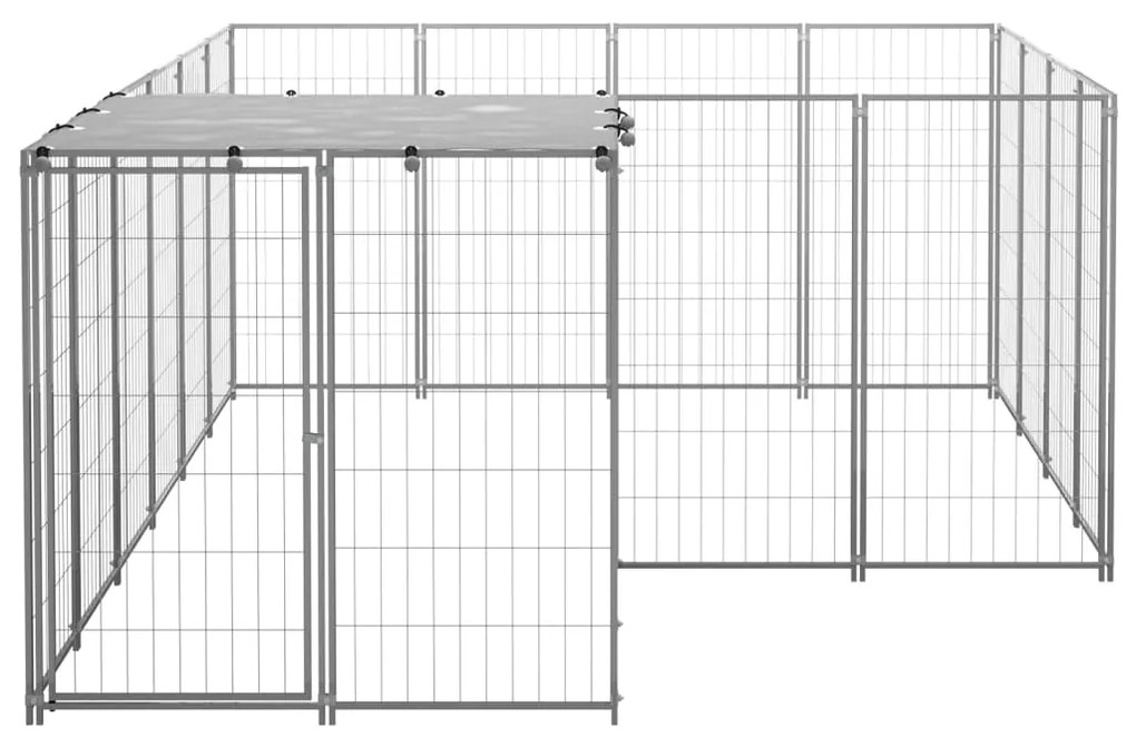 Canil 6,05 m² aço prateado