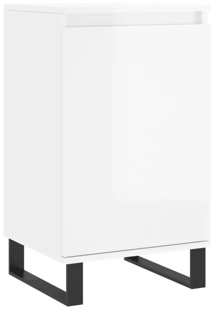 Aparadores 2 pcs 40x35x70 cm deriv. de madeira branco brilhante