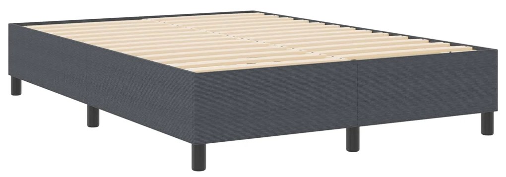 vidaXL Estrado de cama plataforma Cinza Escuro 160 x 200 cm tecido