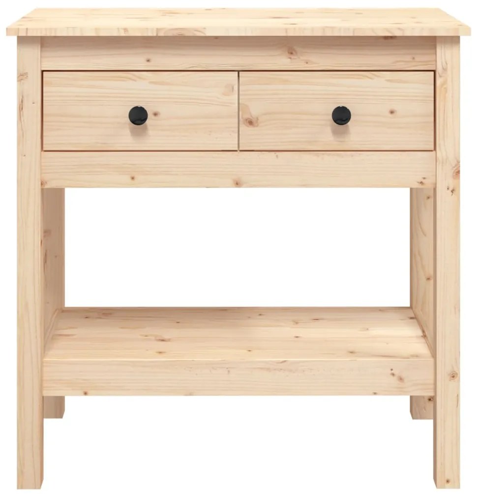 Mesa consola 75x35x75 cm madeira de pinho maciço