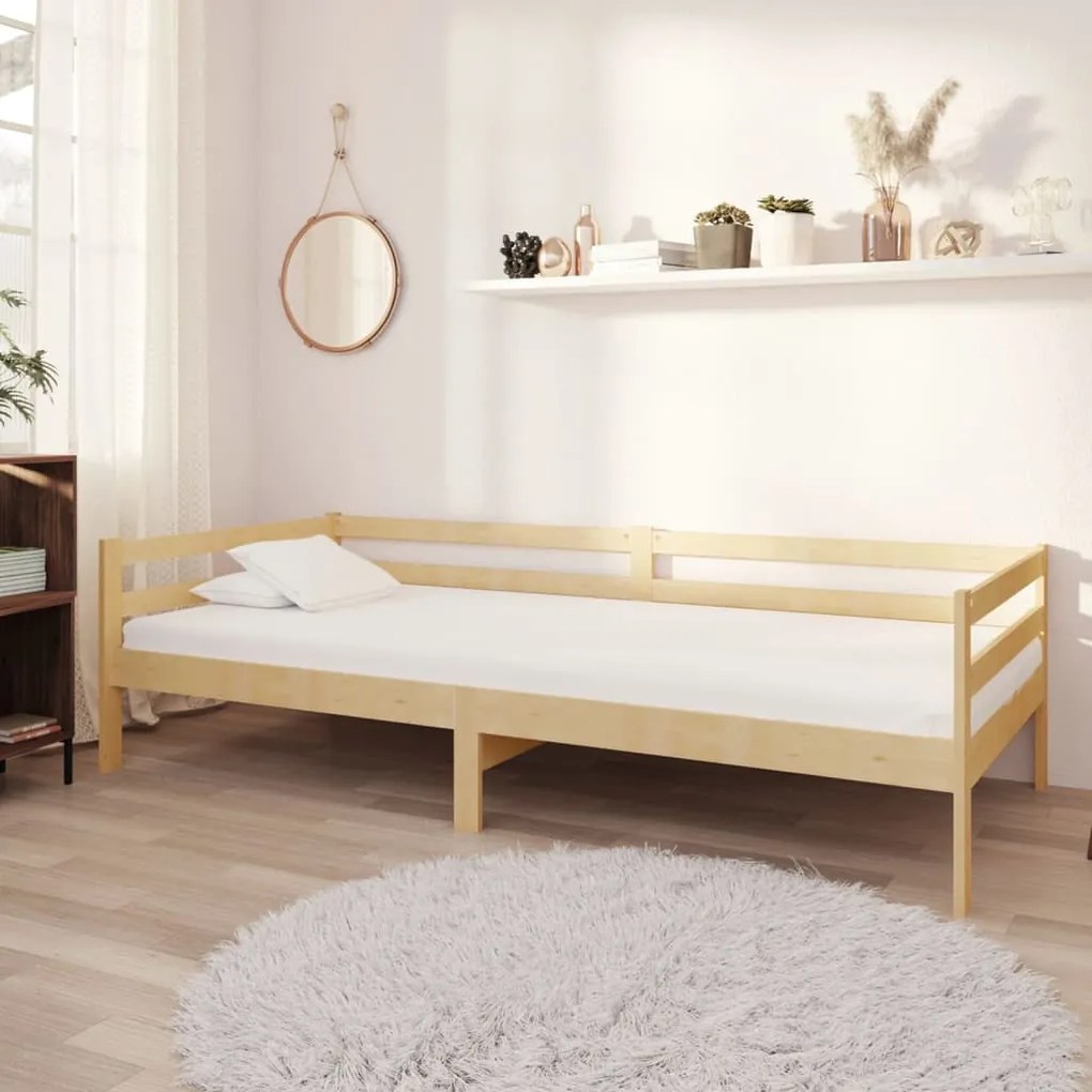 806930 vidaXL Sofá-cama pinho maciço 90x200 cm
