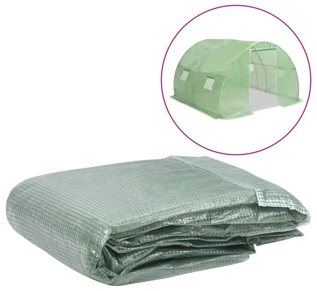 Cobertura de substituição p/ estufas 9 m² 300x300x200 cm verde