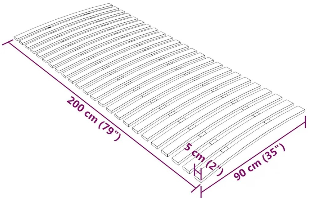 Estrado de ripas com 24 ripas 90x200 cm