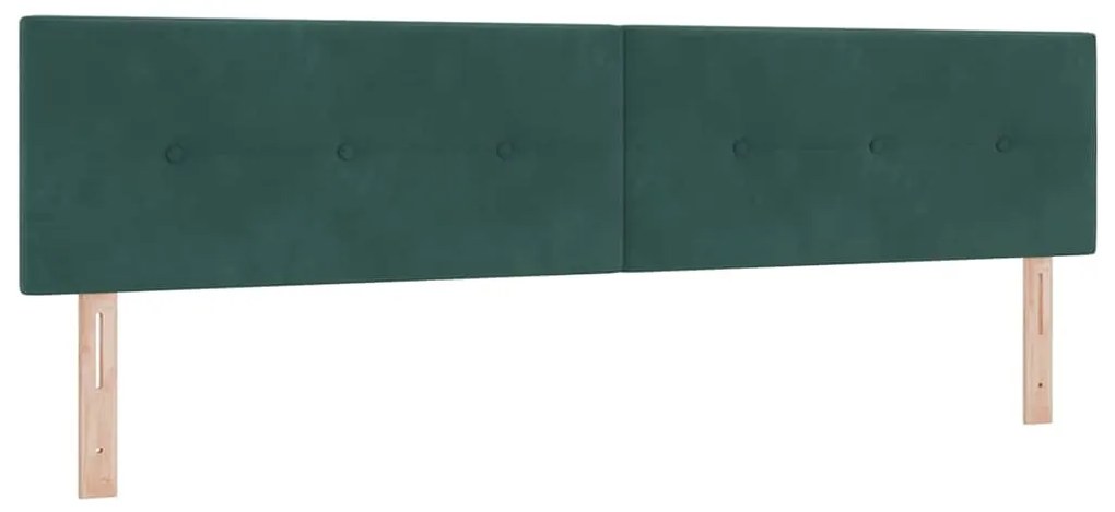Cabeceira vidaXL Tufted com Botões Verde Escuro 200 cm Veludo
