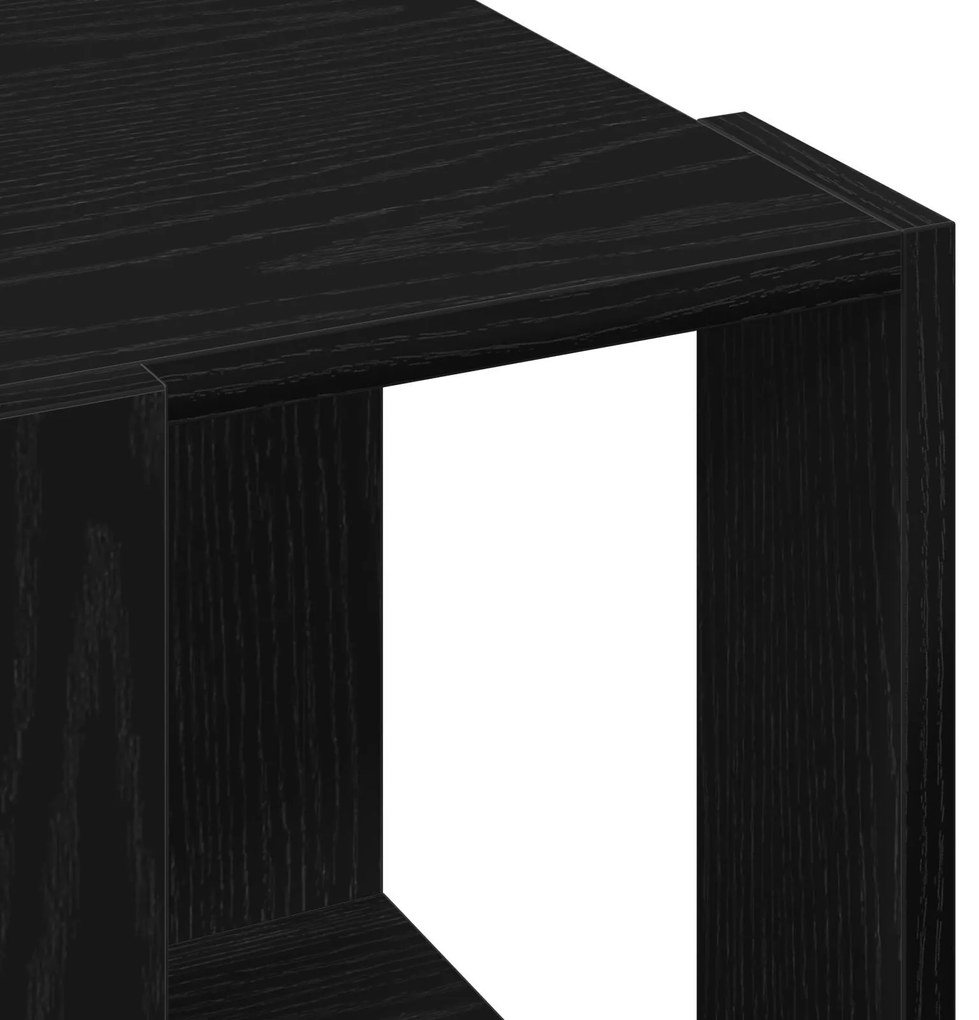 Mesa de Centro Carvalho Preto MDF 32 x 32 x 30 cm Simples