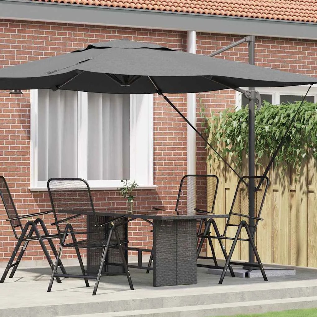 vidaXL Parasol Roma Antracite 286 x 284 x 265 cm Alumínio e Poliéster