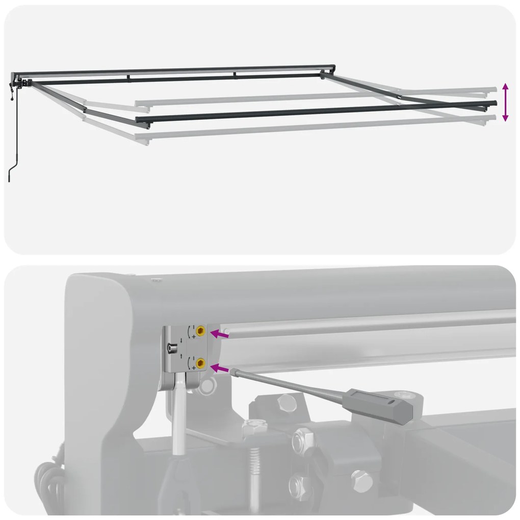 Toldo Retrátil Automático Castanho 400x300 cm