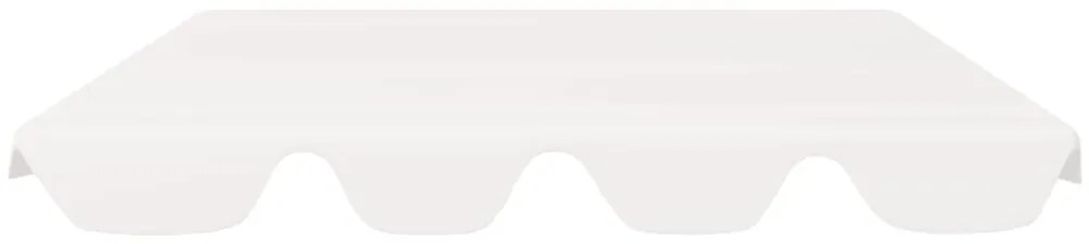 Toldo suplente p/ baloiço de jardim 150/130x105/70 cm branco